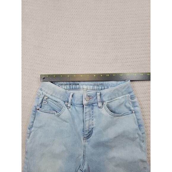 For Luv Of Denim Jeans Womens 4 The Luv Skinny Hight Rise Light Wash Stretch - Picture 3 of 9